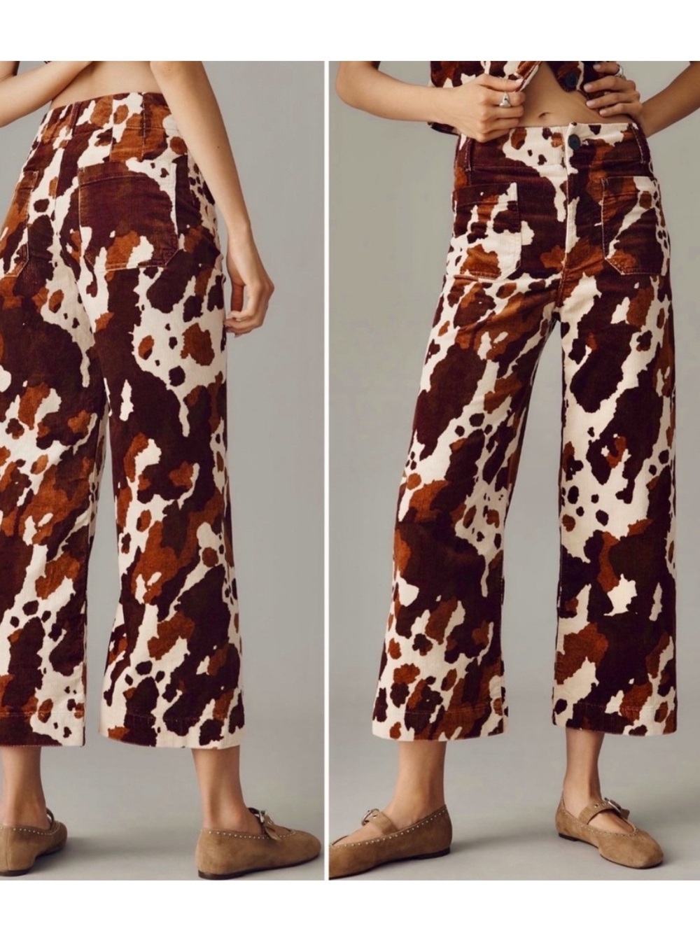 Anthropologie Maeve Colette Corduroy Print Pants